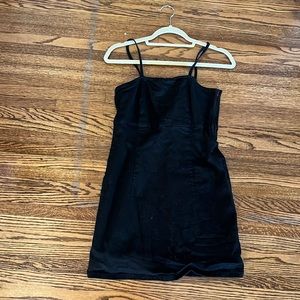 Zara black denim dress